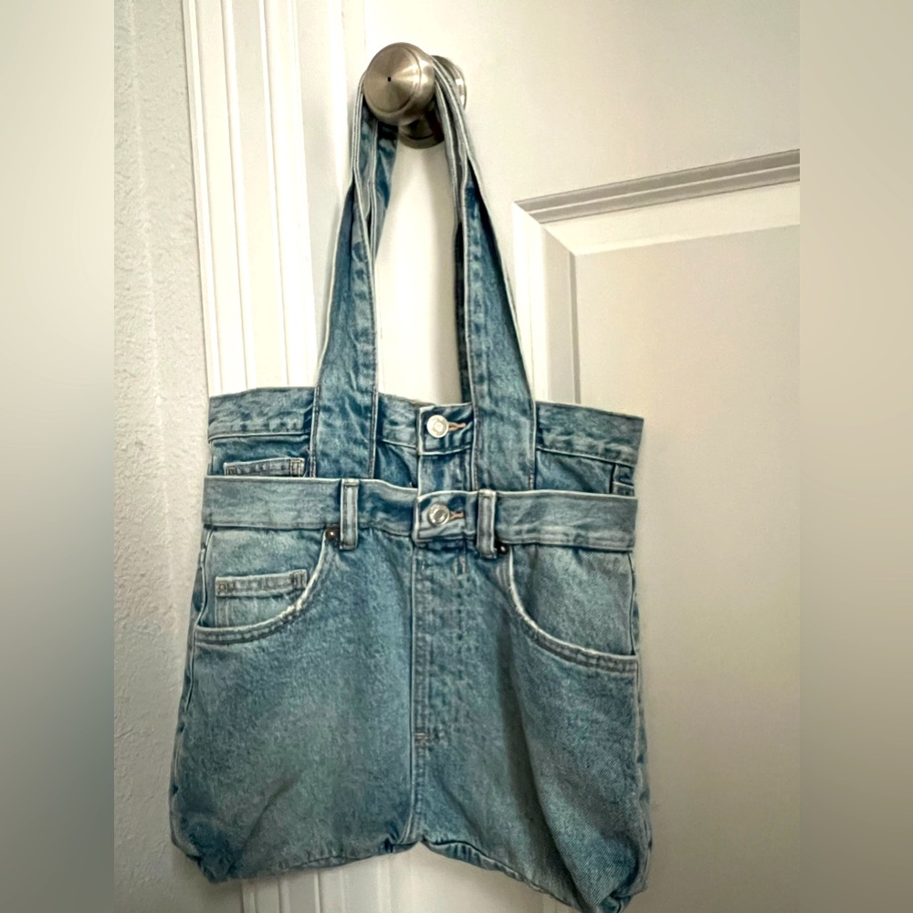 Zara denim tote bag